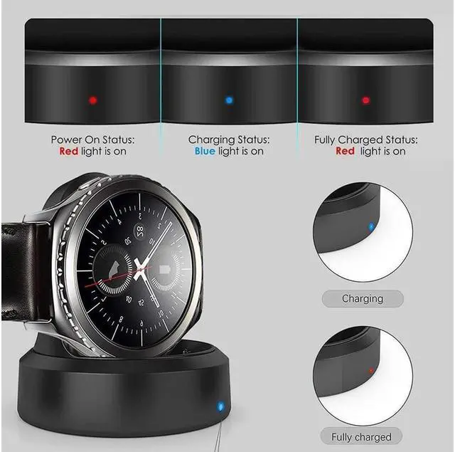 Alt view image 4 of 7 - Gear S3 Charger, Gear S3 Smart Watch Charging Cradle Dock for Samsung Gear S3 Classic/Frontier Smart Watch