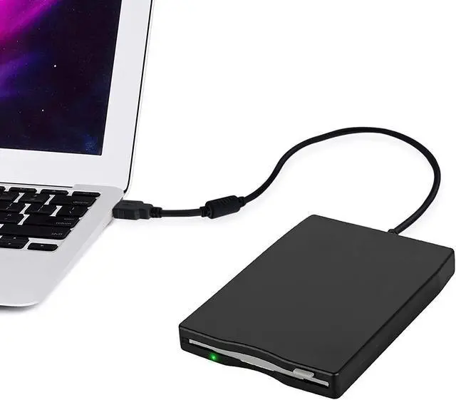 Alt view image 3 of 6 - USB Floppy Drive 3.5" USB External Floppy Disk Drive Portable 1.44 MB FDD USB Drive Plug and Play for PC Windows 10 7 8 Windows XP Vista Mac Black