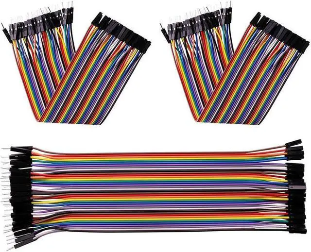 Alt view image 2 of 4 - 120pcs Multicolored Dupont Wire 20cm 40pin Male to Female, 40pin Male to Male, 40pin Female to Female Breadboard Jumper Wires Ribbon Cables Kit for arduino
