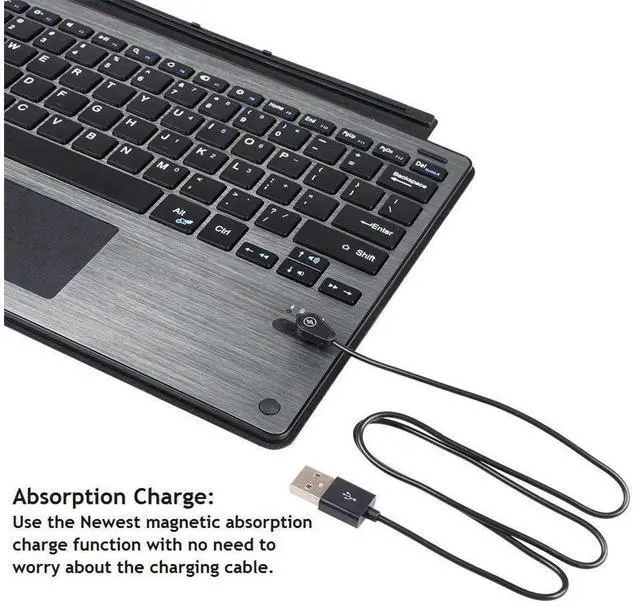 Alt view image 6 of 7 - Wireless Bluetooth Keyboard For Microsoft Surface Pro 3 Pro 4 Pro 5 with Touchpad Werleo Ultra-Slim Portable Aluminum Wireless Bluetooth Keyboard For Surface Pro 3 / Surface Pro 4 / Pro 5