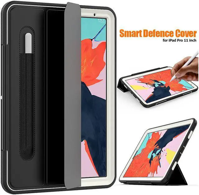 Main image of iPad Pro 11" 2018 Case,Heavy Duty Three Layer Smart Protective Cover with Pencil Holder & Stand & Auto Sleep / Wake Function & Built-in Screen Protector for Apple iPad Pro 11" 2018