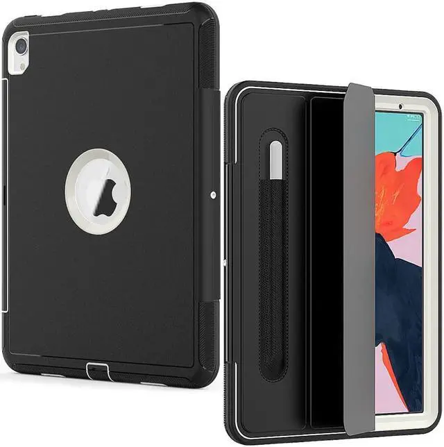 Alt view image 6 of 6 - iPad Pro 11" 2018 Case,Heavy Duty Three Layer Smart Protective Cover with Pencil Holder & Stand & Auto Sleep / Wake Function & Built-in Screen Protector for Apple iPad Pro 11" 2018