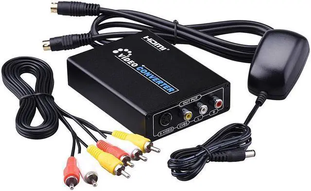 Alt view image 7 of 7 - HDMI to Composite 3RCA AV S-Video R L Audio Vdieo Converter Adapter Upscaler 720P 1080P with RCA S-Video Cable for Xbox PS3 TV PC Laptop STB VHS VCR Camera Blue-Ray DVD