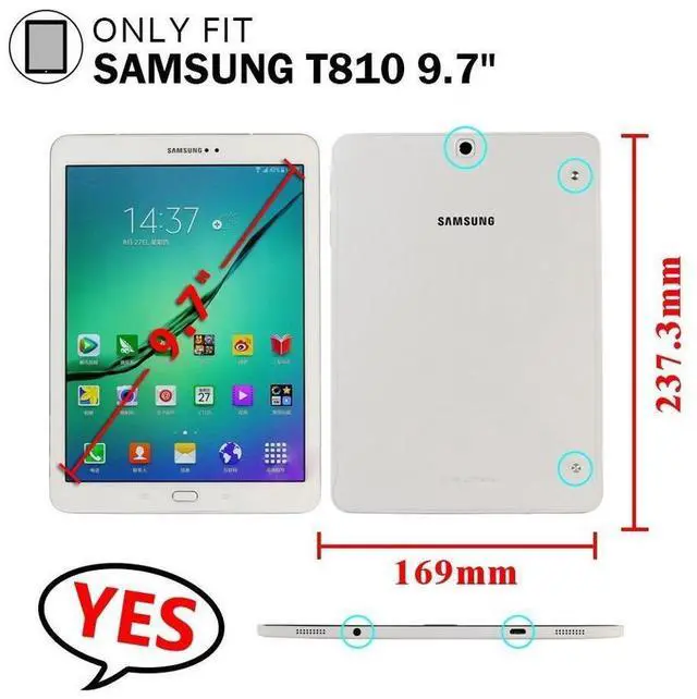 Alt view image 2 of 7 - Galaxy Tab S2 9.7 Case Werleo Full-Body Shockproof Anti-Slip Protective Case with 360 Degrees Rotatable Kickstand Hand Strap & Shoulder Strap for Samsung SM-T810 SM-T815 SM-T813 Tablet Cover