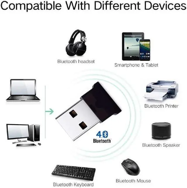 Alt view image 7 of 7 - Bluetooth USB Adapter CSR 4.0 USB Dongle Bluetooth Receiver Transfer Wireless Adapter for Laptop PC Support Windows 10/8/7/Vista/XP,Mouse and Keyboard,Headset
