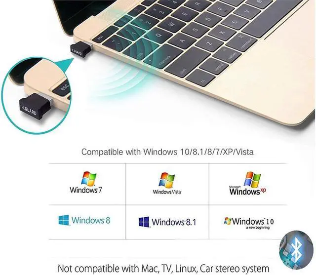 Alt view image 2 of 7 - Bluetooth USB Adapter CSR 4.0 USB Dongle Bluetooth Receiver Transfer Wireless Adapter for Laptop PC Support Windows 10/8/7/Vista/XP,Mouse and Keyboard,Headset