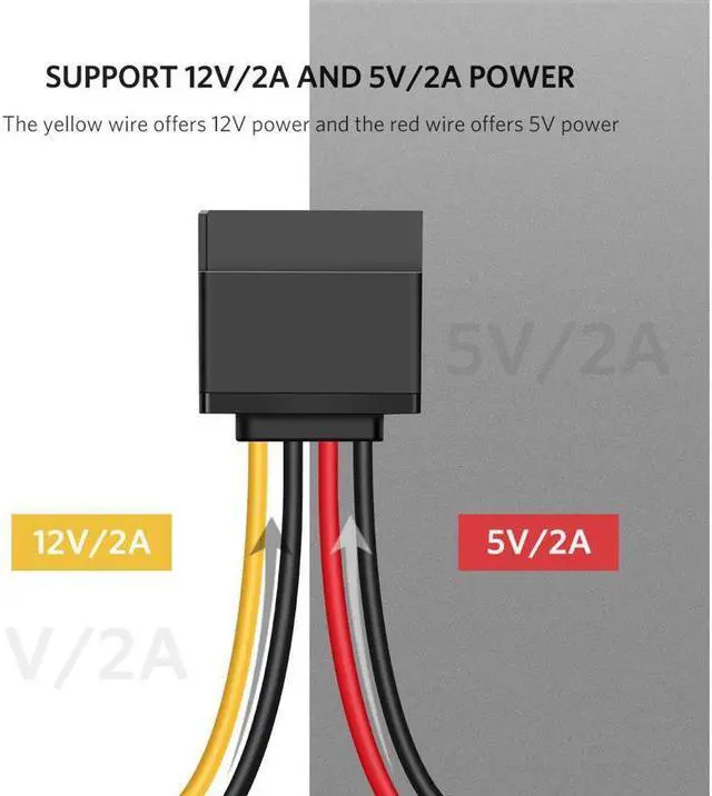 Alt view image 4 of 7 - SATA Power Extension Cable 3 Pack 15 Pin SATA Male to Female Extender Cable Cord Adapter for Hard Drive Disk, HDD, SSD, PCIE