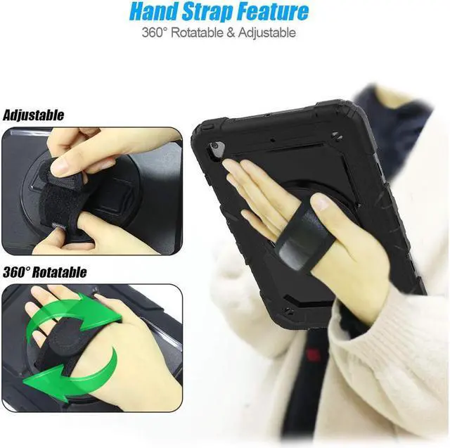 Alt view image 7 of 7 - iPad Mini 5 Case,iPad Mini 4 Case, SXTech [Full-Body] Drop Proof &Shockproof Hybrid Armor Case with 360 Rotating Stand [Pencil Holder] Screen Protector Hand Strap for iPad Mini 5th Gen Cover