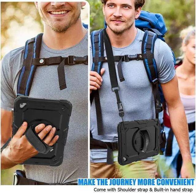 Alt view image 6 of 7 - iPad Mini 5 Case,iPad Mini 4 Case, SXTech [Full-Body] Drop Proof &Shockproof Hybrid Armor Case with 360 Rotating Stand [Pencil Holder] Screen Protector Hand Strap for iPad Mini 5th Gen Cover