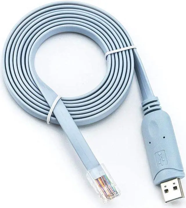 Main image of USB Console Cable,6ft USB to RJ45 FTDI Chip RS232 Console Cable for Routers/AP Router/Switch/Windows 7, 8 (1.8m, Blue)
