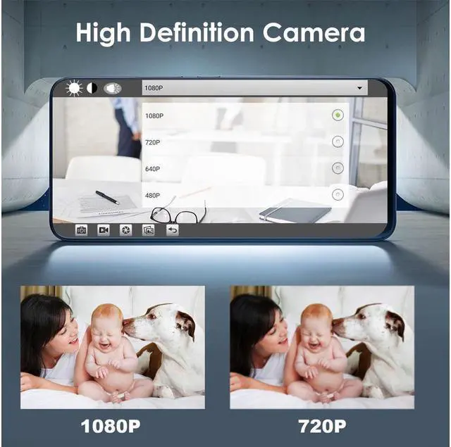 Alt view image 2 of 6 - WiFi Camera, Nanny Cam Wireless Security Camera Motion Detection Remote View for iPhone/Android Device Home Surveillance Video Recorder