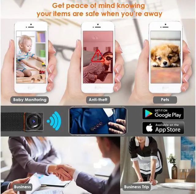 Alt view image 5 of 6 - WiFi Camera, Nanny Cam Wireless Security Camera Motion Detection Remote View for iPhone/Android Device Home Surveillance Video Recorder