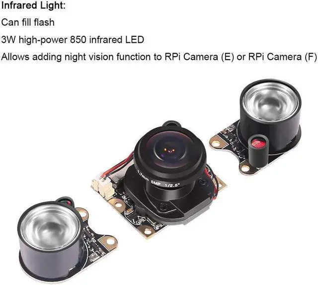 Alt view image 2 of 7 - Raspberry PI Camera Module 5MP 1080p OV5647 Sensor HD Video Webcam Supports Night Vision for Raspberry Pi Model B/B+ A+ RPi 3/2/1/zero/zero W with FFC/FPC Cable (Raspberry pi Camera)