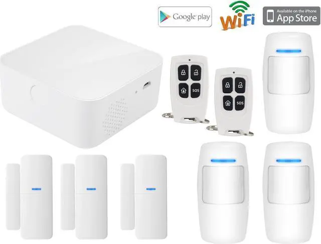 Main image of WERLEO Wireless Home Security Alarm System Door Alarm System Burglar Alarm for Home Office App Control by iOS Andrioid Smartphone with PIR Motion Sensor Door Contact Sensor