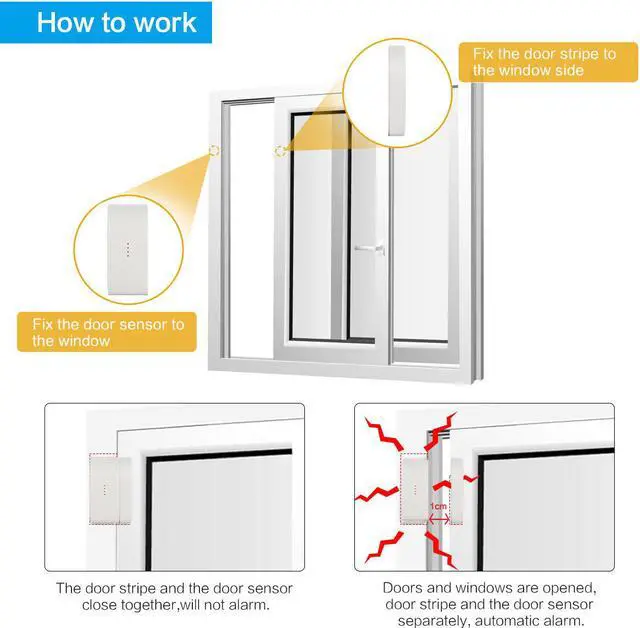 Alt view image 2 of 6 - WERLEO Wireless Home Security Alarm System Door Alarm System Burglar Alarm for Home Office App Control by iOS Andrioid Smartphone with PIR Motion Sensor Door Contact Sensor