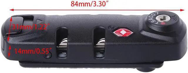 Alt view image 3 of 7 - 3 Digit TSA Secure Combination Padlock Lock For Luggage Suitcase Travel Code Lock