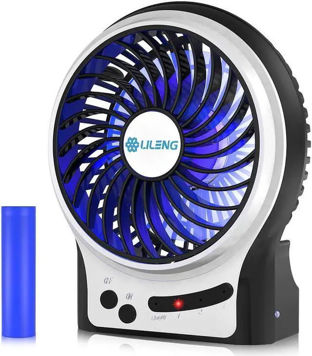Main image of Desk Fan Personal Portable Mini USB Rechargeable Cooling Fan with LED Light for Traveling Room Office Car Household Outdoor