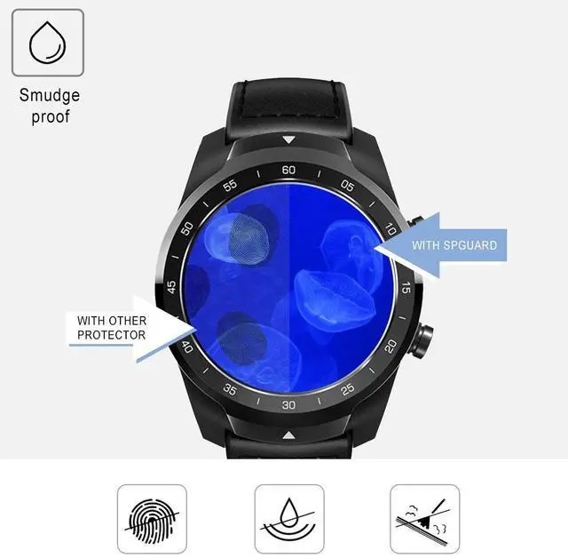 Alt view image 5 of 6 - Compatible Garmin Vivomove HR Screen Protector 2.5D rounded edges 9H Premium Real Tempered Glass Screen Protector for Garmin Vivomove HR Anti Scratch Protector - 2PCS