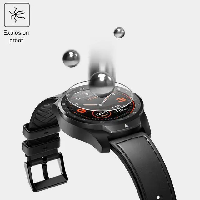 Alt view image 2 of 6 - Compatible Garmin Vivomove HR Screen Protector 2.5D rounded edges 9H Premium Real Tempered Glass Screen Protector for Garmin Vivomove HR Anti Scratch Protector - 2PCS