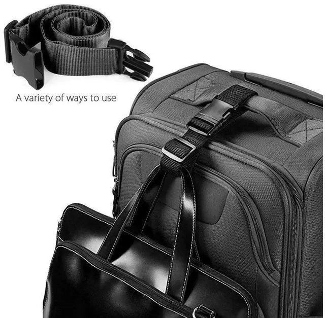 Alt view image 6 of 7 - 2 Pack Luggage Straps, Heavy Duty Non-Slip Adjustable Travel Accessories Suitcase Baggage Belts Bag Bungee