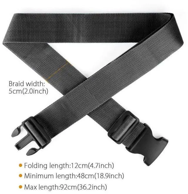 Alt view image 4 of 7 - 2 Pack Luggage Straps, Heavy Duty Non-Slip Adjustable Travel Accessories Suitcase Baggage Belts Bag Bungee
