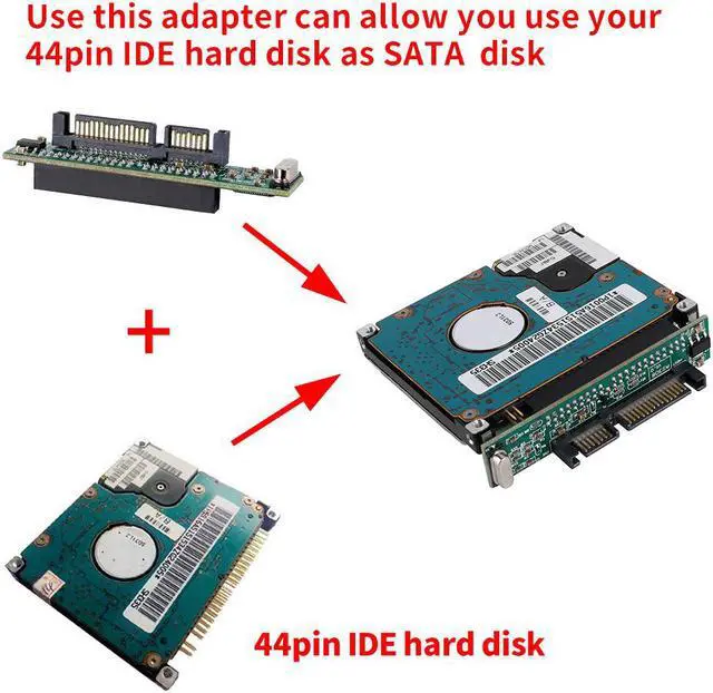 Alt view image 6 of 6 - WERLEO 2.5" Inch IDE to SATA Adapter Convert Laptop 44 Pin Male IDE PATA HDD Hard Disk Drive SSD to a Serial ATA Port