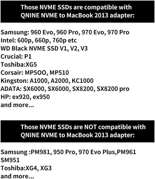 Alt view image 3 of 6 - WERLEO M.2 NVME SSD Convert Adapter for MacBook Air Pro Retina Mid 2013 2014 2015 2016 2017 NVME / AHCI SSD Upgraded Kit for A1465 A1466 A1398 A1502