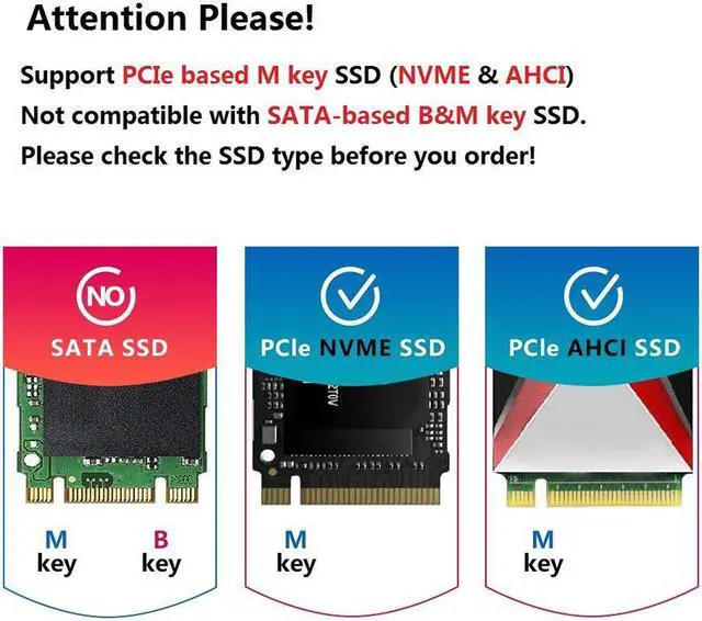 Alt view image 2 of 6 - WERLEO M.2 NVME SSD Convert Adapter for MacBook Air Pro Retina Mid 2013 2014 2015 2016 2017 NVME / AHCI SSD Upgraded Kit for A1465 A1466 A1398 A1502