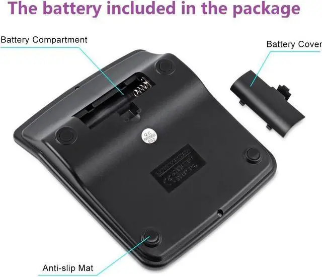 Alt view image 3 of 5 - Calculator, 12-Digit Solar Battery Basic Calculator, Solar Battery Dual Power Office Calculator, with Large LCD Display and Large Buttons (Battery Included)