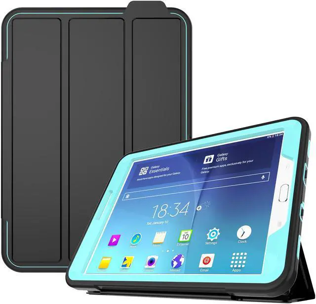Alt view image 2 of 6 - Galaxy Tab S2 8.0 Case Cover Heavy Duty Three Layer Smart Protective with Auto Sleep Wake & Built-in Screen Protector for 2015 Samsung Galaxy Tab S2 8.0 SM-T710 T715 T713 Case