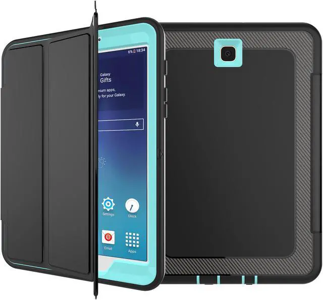 Alt view image 3 of 6 - Galaxy Tab S2 8.0 Case Cover Heavy Duty Three Layer Smart Protective with Auto Sleep Wake & Built-in Screen Protector for 2015 Samsung Galaxy Tab S2 8.0 SM-T710 T715 T713 Case