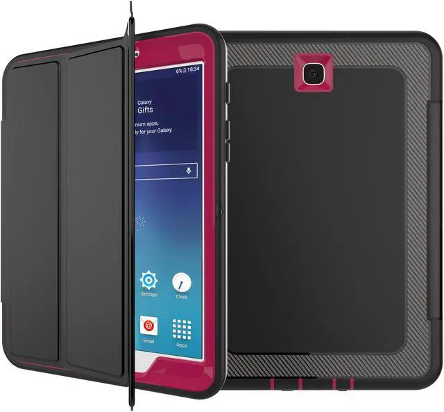 Alt view image 5 of 6 - Galaxy Tab S2 8.0 Case Cover Heavy Duty Three Layer Smart Protective with Auto Sleep Wake & Built-in Screen Protector for 2015 Samsung Galaxy Tab S2 8.0 SM-T710 T715 T713 Case