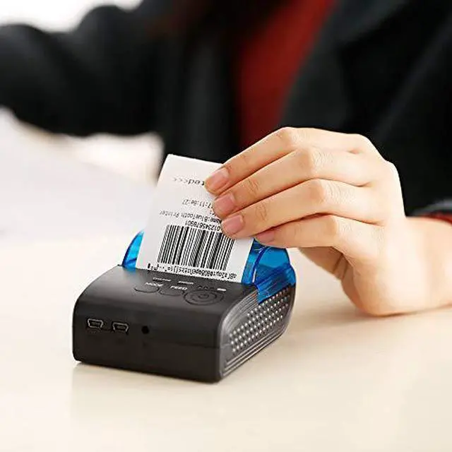 Alt view image 7 of 7 - WERLEO Bluetooth 4.0 Large Paper Warehouse Receipt Thermal Printer Portable 58mm Personal Bill Printer Wireless POS Compatible with iOS Android Windows Do not Support Square