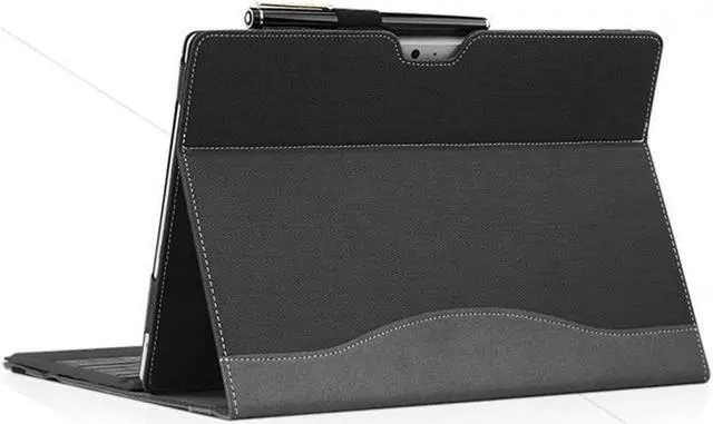 Alt view image 7 of 7 - New Surface Pro 2018/Surface Pro 6 / Pro 5 Case, Multi-Angle Viewing Portfolio Business Case Cover Compatible for Microsoft Surface Pro 2017 /Pro 5/Pro 4/Pro 3 Type Cover Keyboard