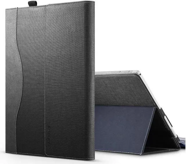 Alt view image 6 of 7 - New Surface Pro 2018/Surface Pro 6 / Pro 5 Case, Multi-Angle Viewing Portfolio Business Case Cover Compatible for Microsoft Surface Pro 2017 /Pro 5/Pro 4/Pro 3 Type Cover Keyboard