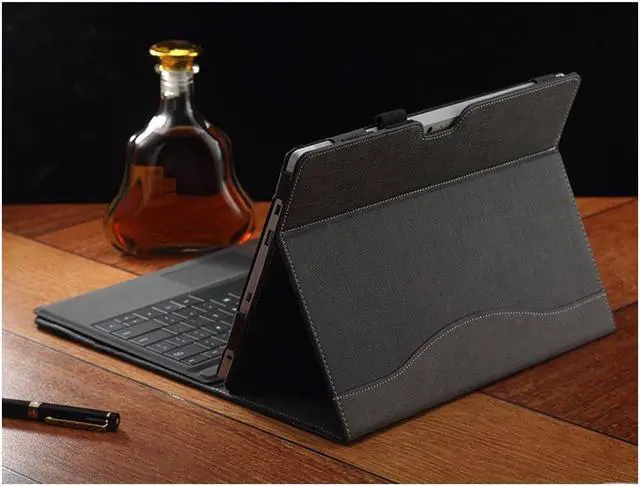 Alt view image 5 of 7 - New Surface Pro 2018/Surface Pro 6 / Pro 5 Case, Multi-Angle Viewing Portfolio Business Case Cover Compatible for Microsoft Surface Pro 2017 /Pro 5/Pro 4/Pro 3 Type Cover Keyboard