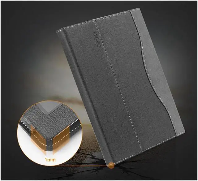 Alt view image 4 of 7 - New Surface Pro 2018/Surface Pro 6 / Pro 5 Case, Multi-Angle Viewing Portfolio Business Case Cover Compatible for Microsoft Surface Pro 2017 /Pro 5/Pro 4/Pro 3 Type Cover Keyboard