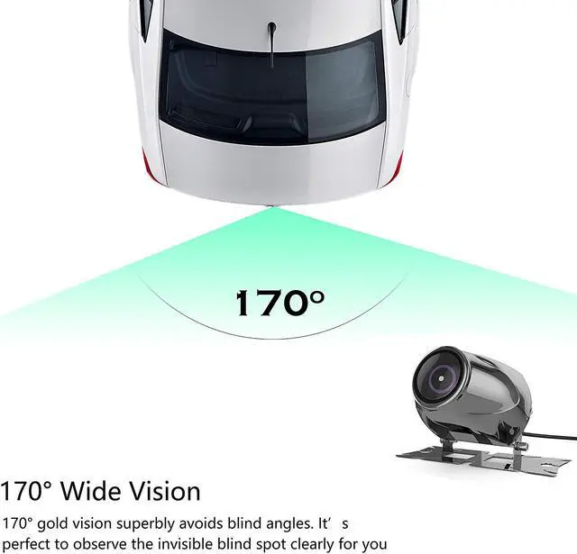 Alt view image 2 of 5 - Backup Camera, Clear Night Vision Rear View Camera-Waterproof 170°Wide Viewing Angle Universal Car Backup Camera