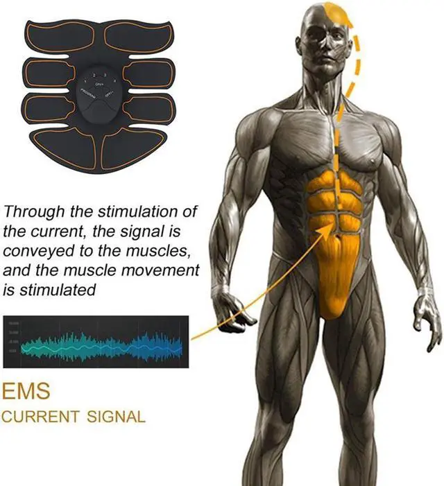 Alt view image 2 of 7 - ABS Stimulator Ultimate Muscle Toner EMS Abdominal Toning Belt for Men and Women Office Home Gym Fitness Equipment
