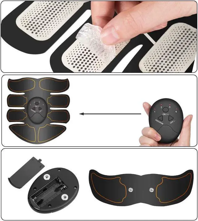 Alt view image 5 of 7 - ABS Stimulator Ultimate Muscle Toner EMS Abdominal Toning Belt for Men and Women Office Home Gym Fitness Equipment
