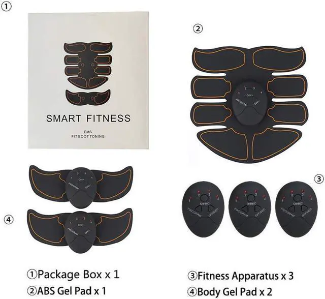Alt view image 7 of 7 - ABS Stimulator Ultimate Muscle Toner EMS Abdominal Toning Belt for Men and Women Office Home Gym Fitness Equipment