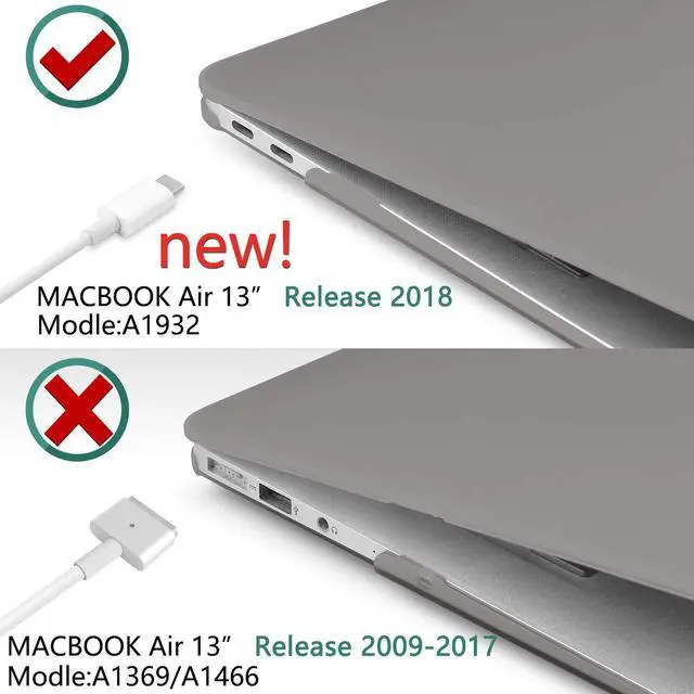 Alt view image 4 of 7 - Werleo MacBook Air 13 Inch Case 2018 Release A1932 Rubberized Hard Shell Protective Case for MacBook Air 13 inch Model A1932 with Keyboard Skin Cover