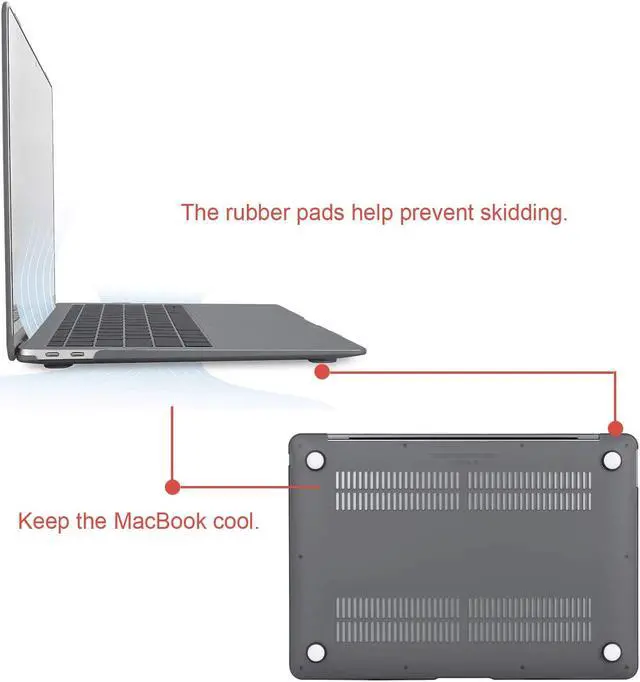 Alt view image 6 of 7 - Werleo MacBook Air 13 Inch Case 2018 Release A1932 Rubberized Hard Shell Protective Case for MacBook Air 13 inch Model A1932 with Keyboard Skin Cover
