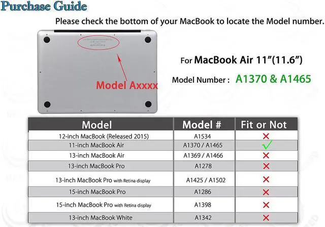 Alt view image 6 of 7 - MacBook Air 11 inch Case Werleo 2-in-1 Matte Rubberized Rainbow Colorful Hard Protective Case Cover with Keyboard Skin Cover For Macbook Air 11.6"  Model A1370 / A1465