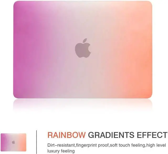 Alt view image 2 of 7 - MacBook Air 11 inch Case Werleo 2-in-1 Matte Rubberized Rainbow Colorful Hard Protective Case Cover with Keyboard Skin Cover For Macbook Air 11.6"  Model A1370 / A1465