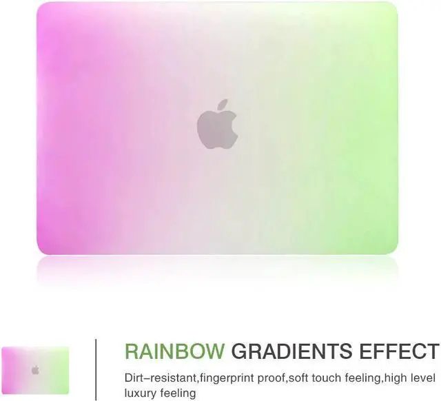 Alt view image 2 of 7 - MacBook Air 11 inch Case Werleo 2-in-1 Matte Rubberized Rainbow Colorful Hard Protective Case Cover with Keyboard Skin Cover For Macbook Air 11.6"  Model A1370 / A1465