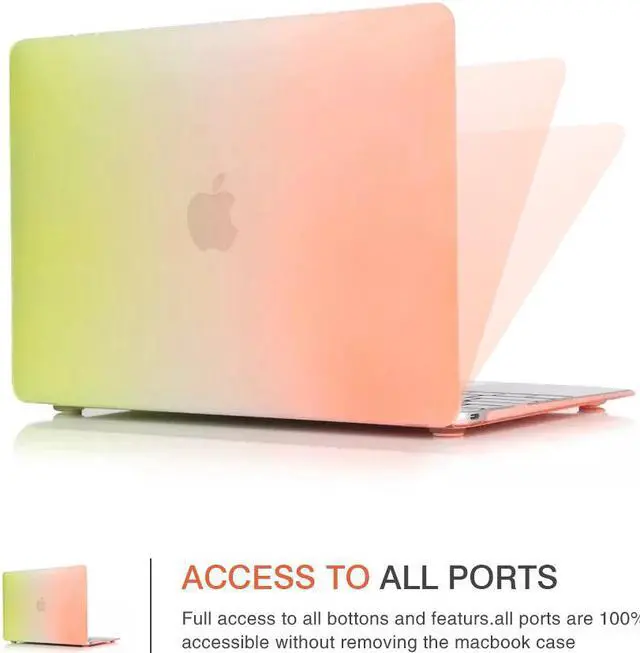 Alt view image 2 of 7 - MacBook Pro Regular 13 inch Case Werleo 2in1 Matte Rubberized Rainbow Colorful Hard Case Protective Cover + Keyboard Skin For Macbook Pro 13.3"  Model A1278