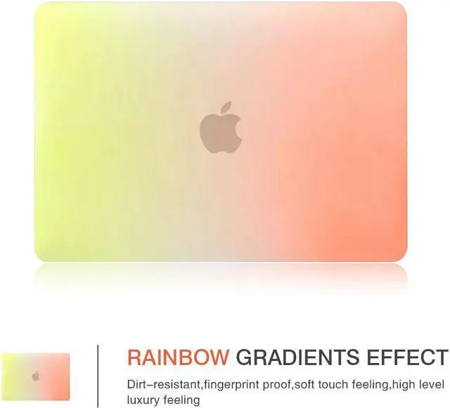 Alt view image 3 of 7 - MacBook Pro Regular 13 inch Case Werleo 2in1 Matte Rubberized Rainbow Colorful Hard Case Protective Cover + Keyboard Skin For Macbook Pro 13.3"  Model A1278
