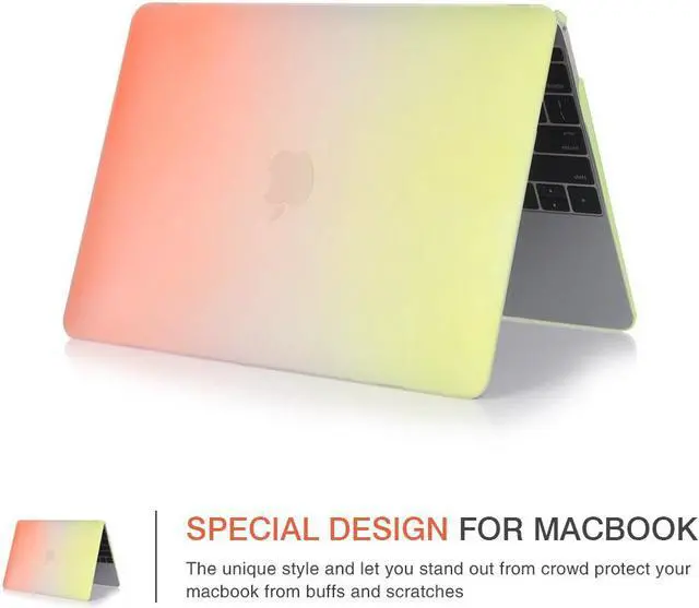 Alt view image 4 of 7 - MacBook Pro Regular 13 inch Case Werleo 2in1 Matte Rubberized Rainbow Colorful Hard Case Protective Cover + Keyboard Skin For Macbook Pro 13.3"  Model A1278