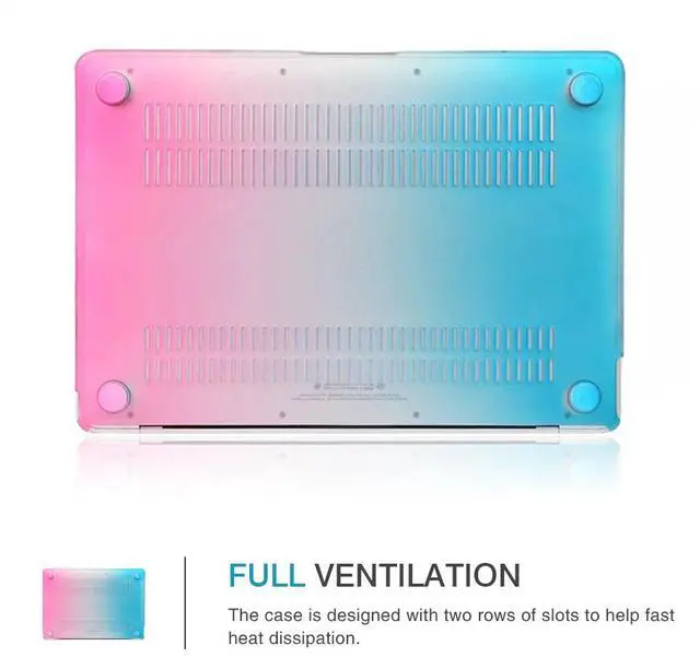 Alt view image 6 of 7 - MacBook Pro 15 inch Case Werleo Rainbow Colorful Rubberized Hard Case Cover and Keyboard Cover Compatible with Apple Old Generation MacBook Pro 15" with DVD DRIVE Model A1286